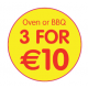 '3 For €10 - Oven or BBQ'