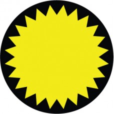 Large 'Black & Yellow Flash' Labels