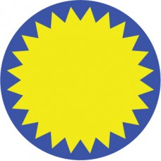 Small 'Blue & Yellow Flash' Labels