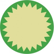 Large 'Green & Cream Flash' Labels