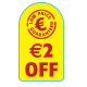 Promo Labels '€2 Off'