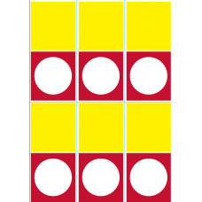 Shelf Talker - Red & Yellow 6- Up